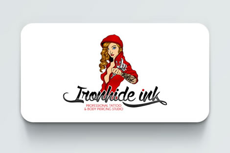 Logo design for Ironhide Ink - Professional Tattoo and Body Piercing Studio