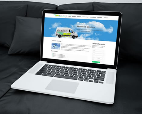 Website design for Airwings Courrier Services